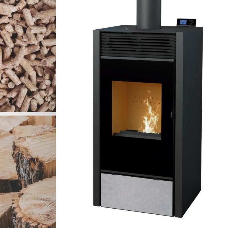 Poêle hybride ventilé bois granules BRONPI Hybrid 10 kW — free download